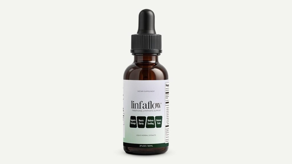 LinfaFlow liquid herbal extract dropper bottle