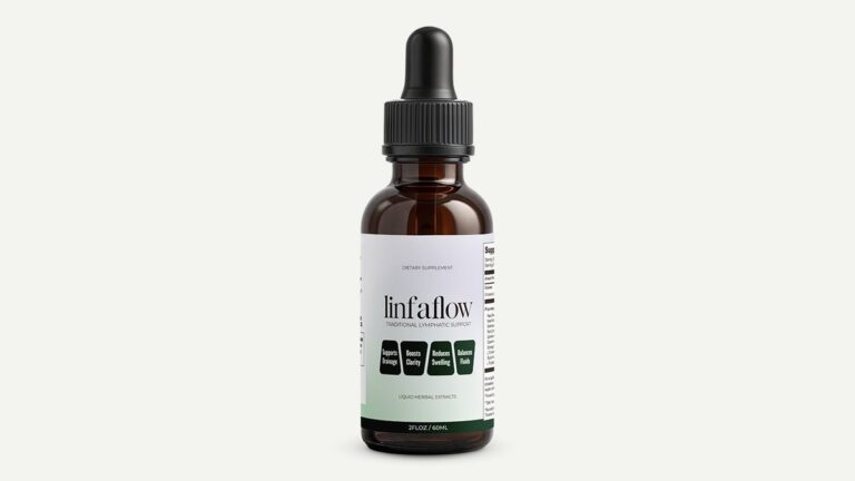 LinfaFlow liquid herbal extract dropper bottle